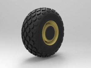 Wheel from roller-compactor Model 3D