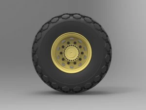 Wheel from roller-compactor 3D Model