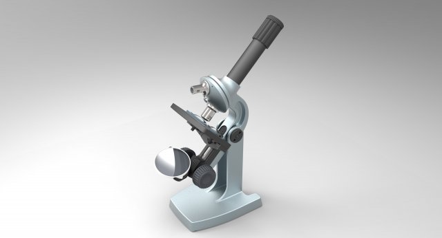 Light microscope 3D 모델 .c4d .max .obj .3ds .fbx .stl .blend 