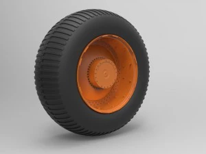 육로 열차의 바퀴 3D 모델