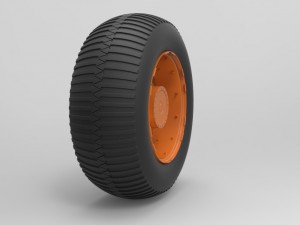 Wheel from overland train Modello 3D