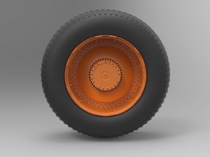 Wheel from overland train Modello 3D