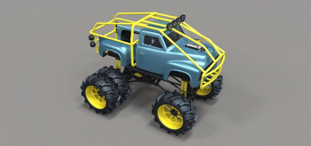 Mud truck 3 Modelo 3D .c4d .max .obj .3ds .fbx .stl .blend 