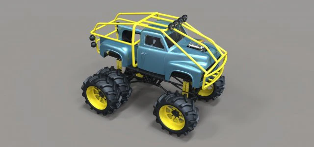 Mud truck 3 3D Model .c4d .max .obj .3ds .fbx .stl .blend 