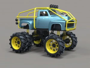 Mud truck 3 3D Model