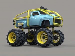 Mud truck 3 3D Model