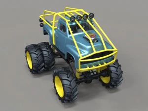 Mud truck 3 3D Model