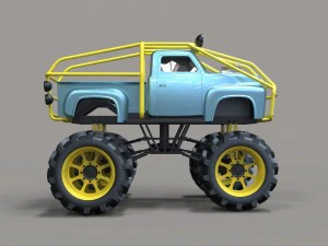 Mud truck 3 3D Model