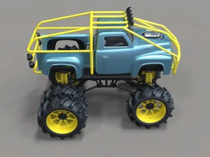 Mud truck 3 3D Model