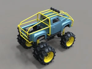Mud truck 3 3D Model