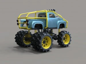 Mud truck 3 3D Model