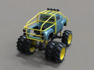 Mud truck 3 3D Model
