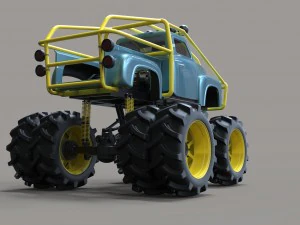 Mud truck 3 3D Model