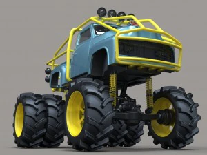 Mud truck 3 3D Model