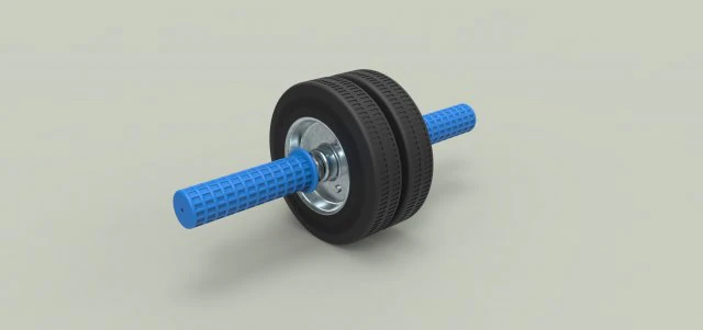 Twin-wheeled gymnastic roller 3D Model .c4d .max .obj .3ds .fbx .stl .blend
