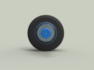 Twin-wheeled gymnastic roller Model 3D