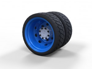 Low profile double wheel 3D-Modell