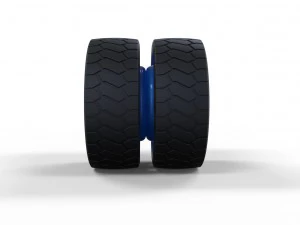 Low profile double wheel 3D Model