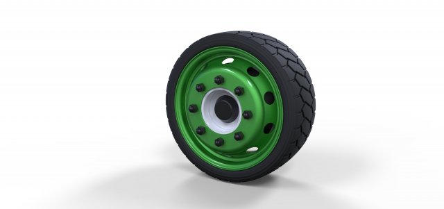 Low profile wheel Model 3D .c4d .max .obj .3ds .fbx .stl .blend 