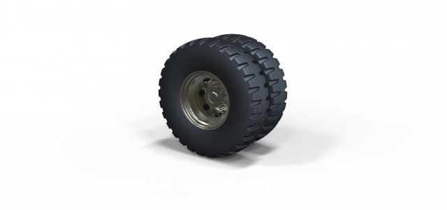 Double wheel 3 3Dモデル .c4d .max .obj .3ds .fbx .stl .blend 