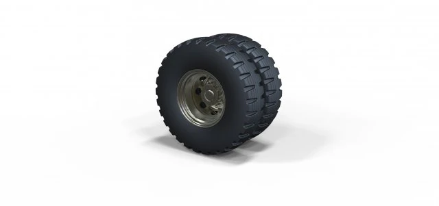 Double wheel 3 3D Model .c4d .max .obj .3ds .fbx .stl .blend