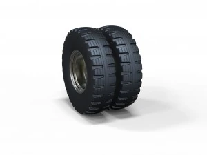 Double wheel 3 3D Model