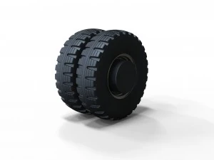 Double wheel 3 3D Model