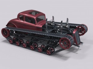 Tracked hot rod 3D Model