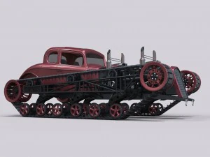 Tracked hot rod 3D Model