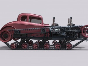 Tracked hot rod 3D Model