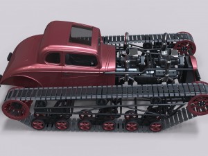 Tracked hot rod 3D Model