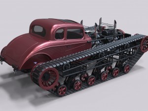 Tracked hot rod 3D Model