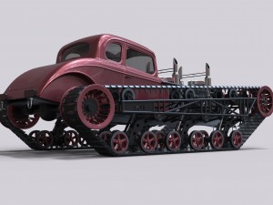 Tracked hot rod 3D Model