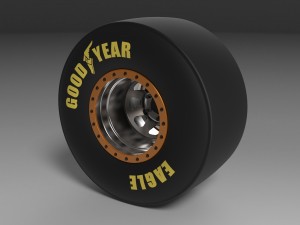 Rear wheel from top fuel dragster Model 3D