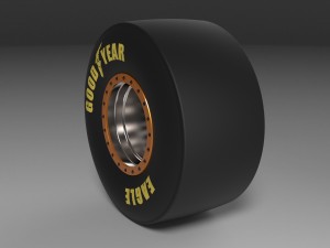 Rear wheel from top fuel dragster 3D 모델
