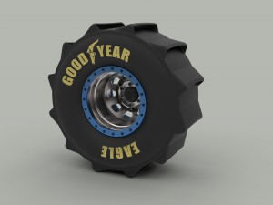 Wheel for mud drag racing 3D 모델