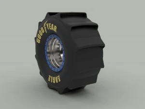 Wheel for mud drag racing 3D Model