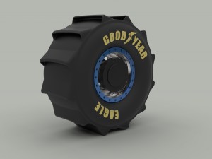 Wheel for mud drag racing 3D Model