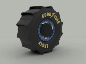 Wheel for mud drag racing 3D Model