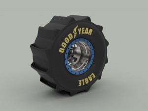 Wheel for mud drag racing 3D Model