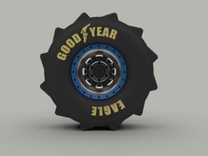 Wheel for mud drag racing 3D Model