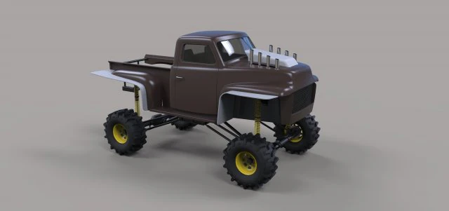 Dirt dragster 3D Model .c4d .max .obj .3ds .fbx .stl .blend