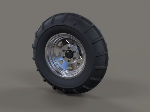 Front wheel from dirt dragster 3D Model