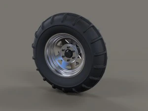 Rueda delantera de dragster de tierra Modelo 3D