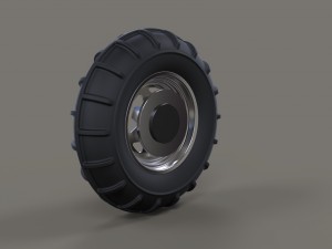 Front wheel from dirt dragster 3D Model