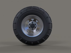 Front wheel from dirt dragster 3D Model