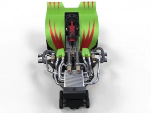 Twin-engined pulling tractor 2 3D Model