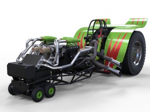 Twin-engined pulling tractor 2 Modèle 3D