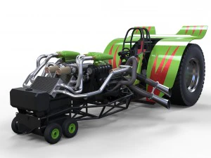 Twin-engined pulling tractor 2 3D Model