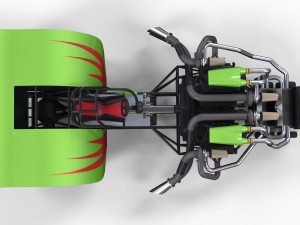 Twin-engined pulling tractor 2 Modèle 3D
